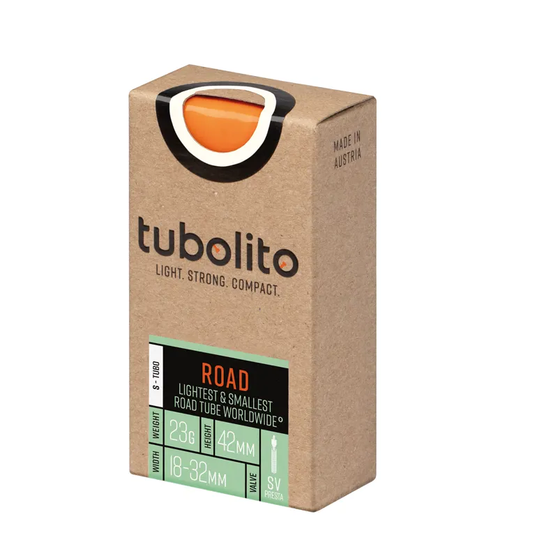 Tubolito S-Tubo Road 42mm Presta Orange Valve- 700 x 18-32mm