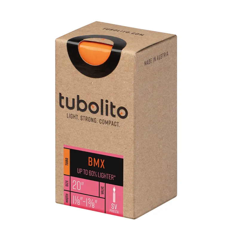 Tubolito Tubo BMX 42mm Presta Orange  Valve - 20 X 1 1/8 - 1 3/8-1