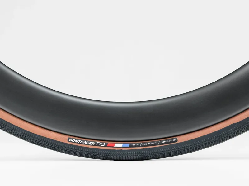 Bontrager R3 Hard-Case Lite TLR Folding Road Tyre - Black/Dark Brown-2