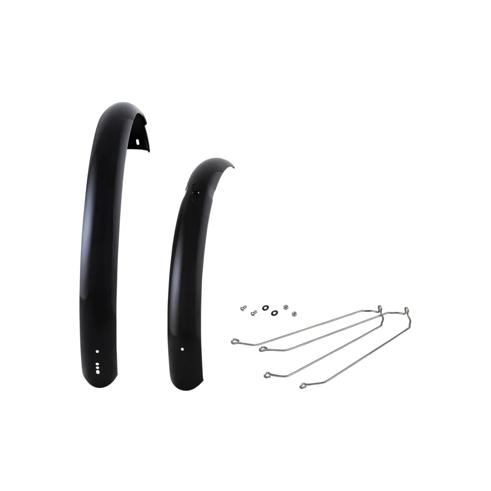 uPRISE Bikes Electra Townie GO! 8i 26 Inch Mudguard Set - Black/Silver | Price match, 365 day return s, 18-Month Warranty, Finance Available & Free UK Delivery