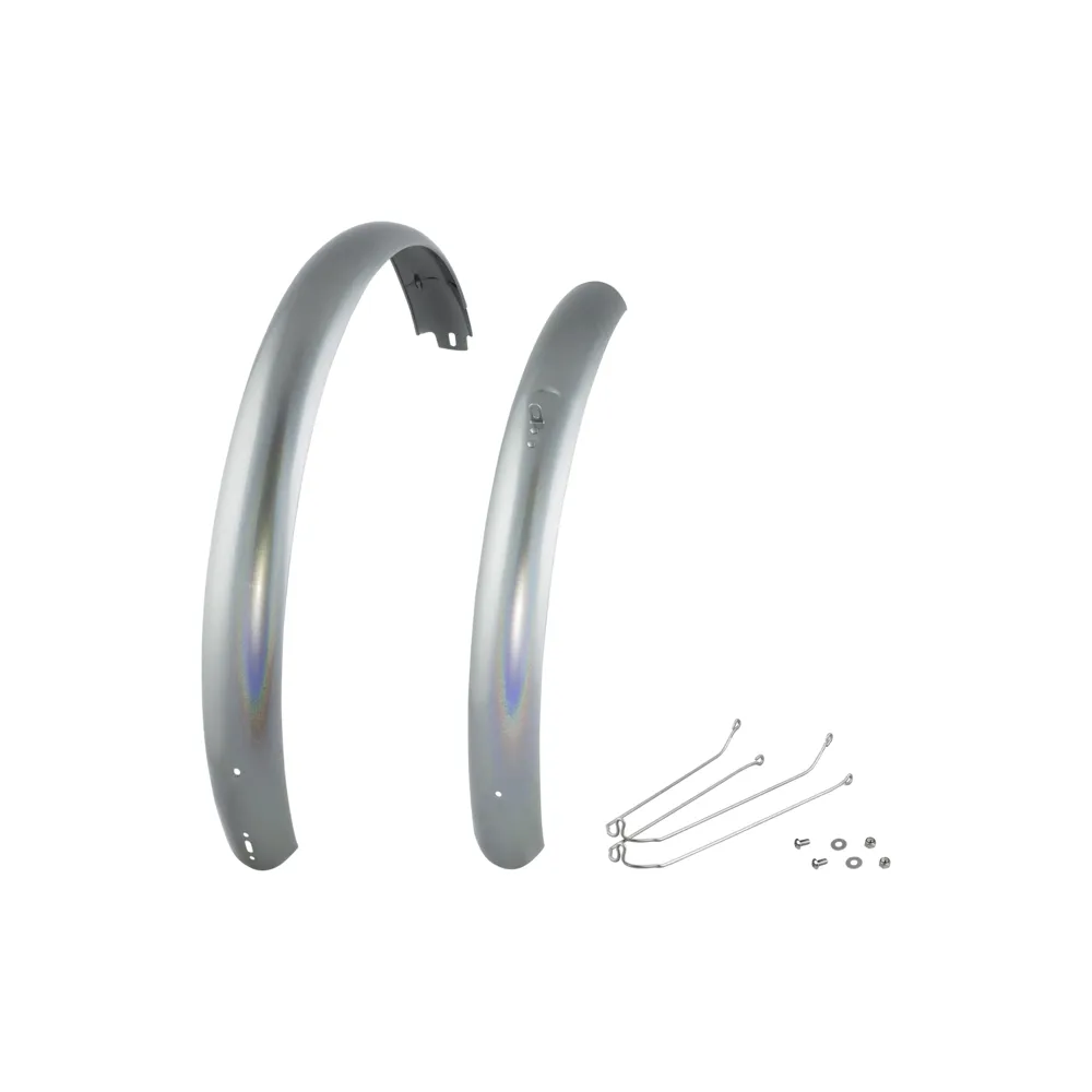 uPRISE Bikes Electra Townie Path Go! Aluminium Mudguard Set - Holographic/White | Price match, 365 day return s, 18-Month Warranty, Finance Available & Free UK Delivery