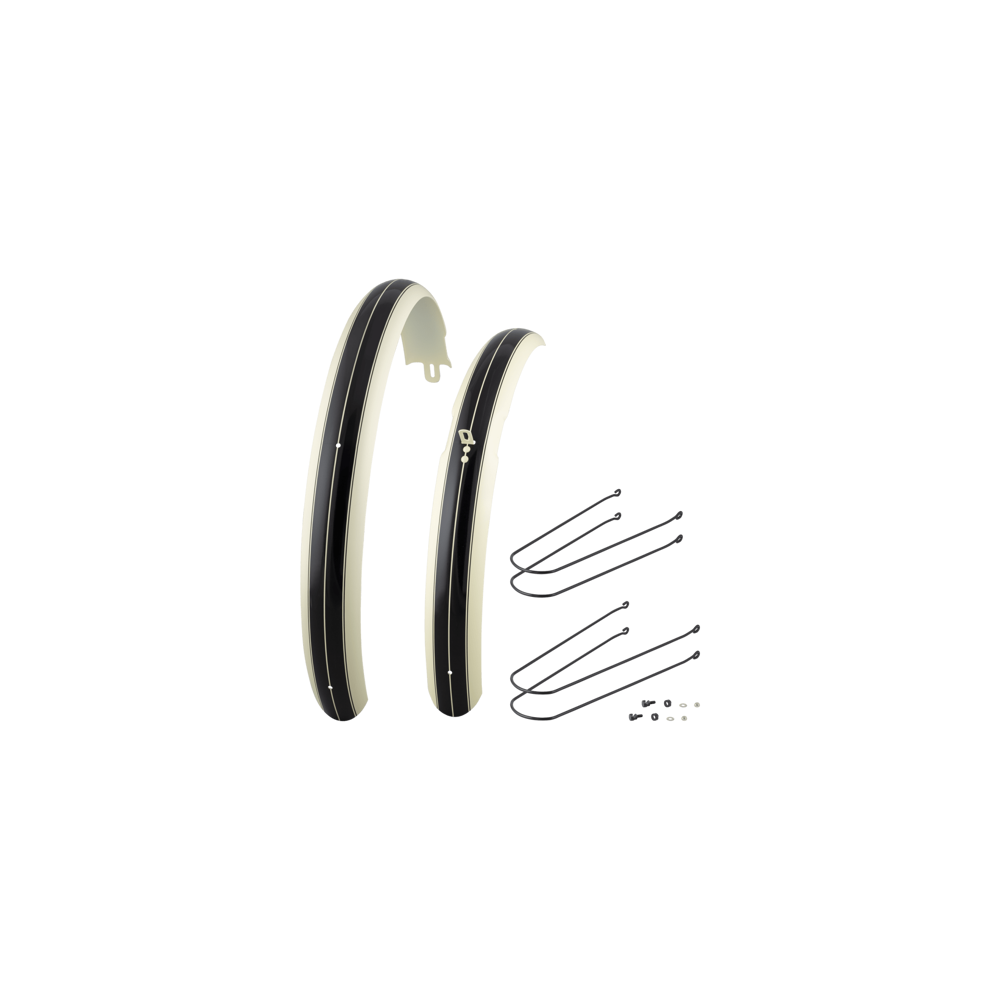 uPRISE Bikes Electra Modern DLX Tandem Mudguard Set - Cream Finish/Matte | Price match, 365 day return s, 18-Month Warranty, Finance Available & Free UK Delivery