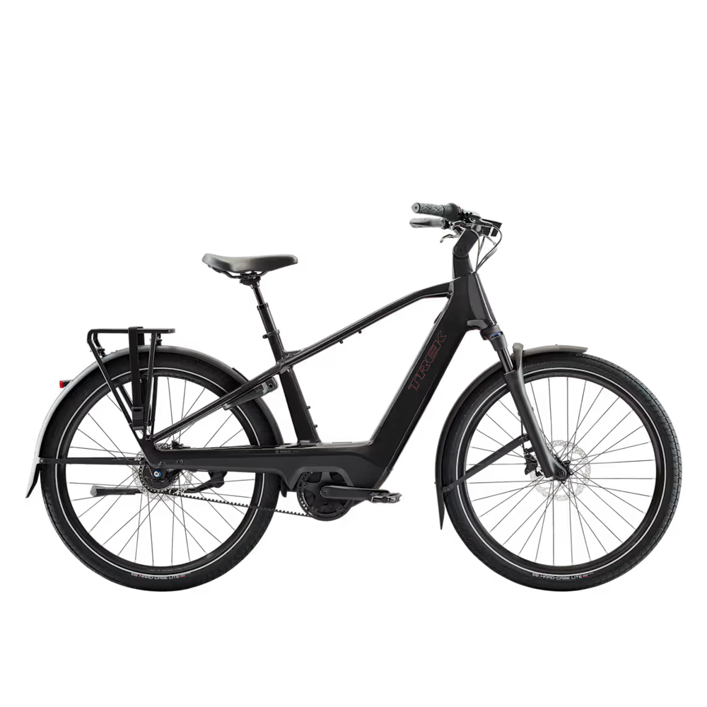 uPRISE Bikes Trek Charter+ 4 Nexus 5 Belt SO 800wh 2027 Electric Hybrid Bike - Dark Web | Price match, 365 day returns, 18-Month Warranty, Finance Available & Free UK Delivery