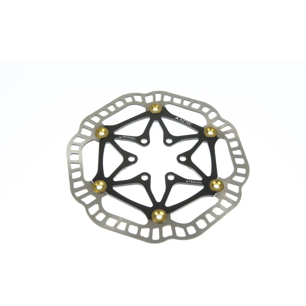 uPRISE Bikes Aztec Stainless Steel Semi-Floating Disc Rotor - Silver/Black - 160mm | Price match, 365 day return s, 18-Month Warranty, Finance Available & Free UK Delivery