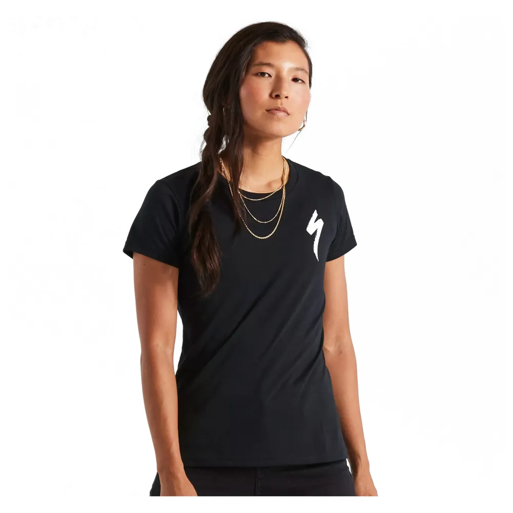 uPRISE Bikes Specialized S-Logo Women's Short Sleeve T- Shirt - Black | Price match, 365 day returns, 18-Month Warranty, Finance Available & Free UK Delivery