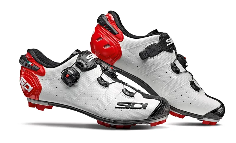 Sidi Drako 2 SRS Clipless MTB Shoes White Black Red