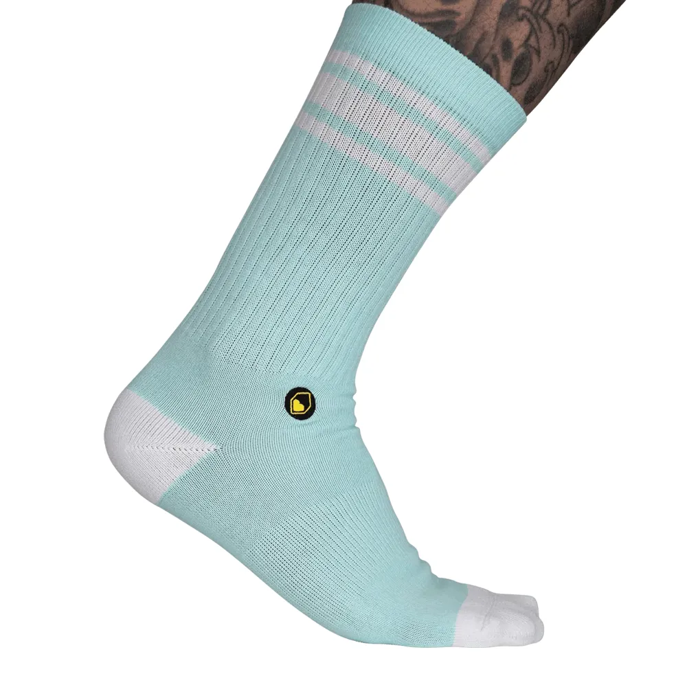 uPRISE Bikes Burgtec Everyday Crew Sock - Ice Ice Baby | Price match, 365 day returns, 18-Month Warranty, Finance Available & Free UK Delivery