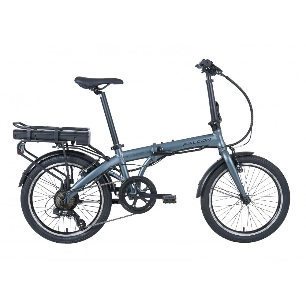 uPRISE Bikes Falcon Compact 2025 Electric Folding Bike - Grey | Price match, 365 day return s, 18-Month Warranty, Finance Available & Free UK Delivery