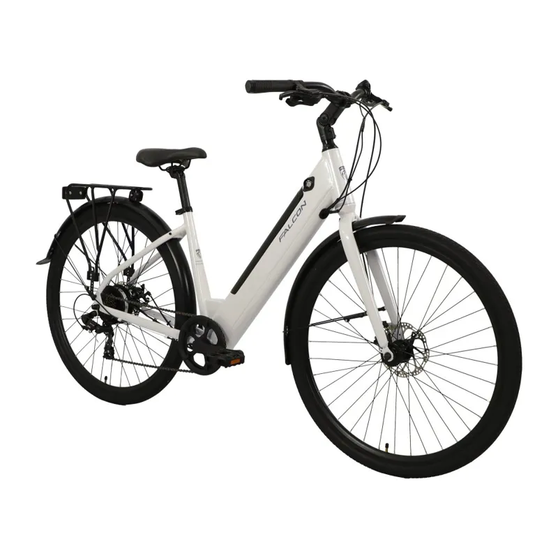 Falcon Liberty Low Step Electric Hybrid Bike - Off-White-1
