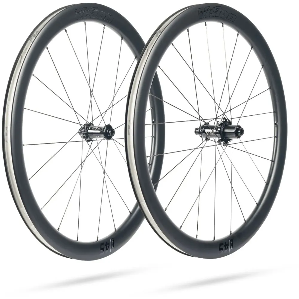 uPRISE Bikes Vision SC 45 SL i23 Disc Carbon Tubeless Ready Road Wheelset - Black | Price match, 365 day returns, 18-Month Warranty, Finance Available & Free UK Delivery