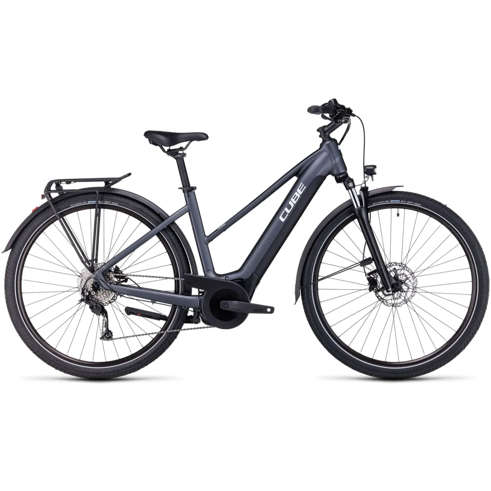 uPRISE Bikes Cube Touring Hybrid One 625 Trapeze 2024 Electric Bike - Grey/White | Price match, 365 day return s, 18-Month Warranty, Finance Available & Free UK Delivery