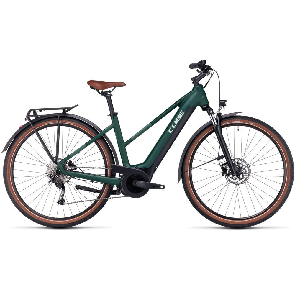 uPRISE Bikes Cube Touring Hybrid One 625 Trapeze 2024 Electric Bike - Darkgreen | Price match, 365 day return s, 18-Month Warranty, Finance Available & Free UK Delivery