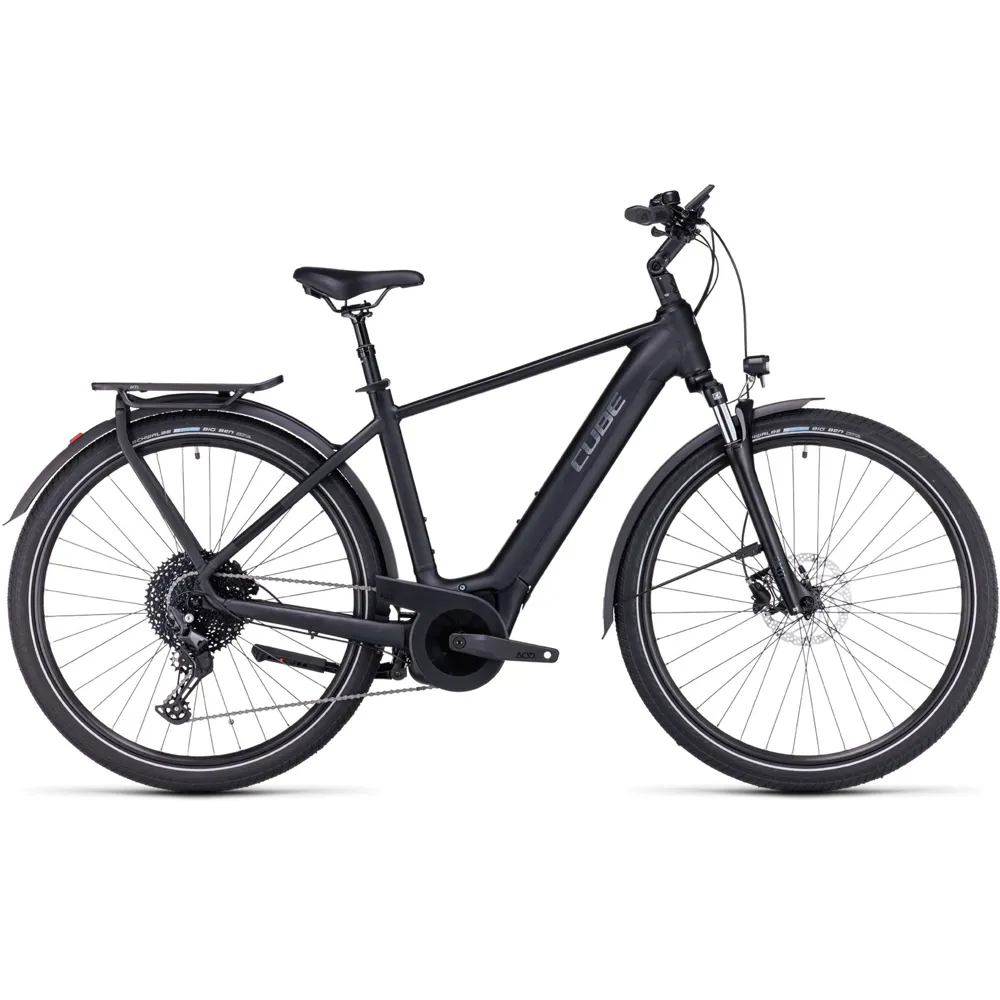 uPRISE Bikes Cube Touring Hybrid Pro 625 2024 Electric Hybrid Bike - Black/Metal | Price match, 365 day return s, 18-Month Warranty, Finance Available & Free UK Delivery