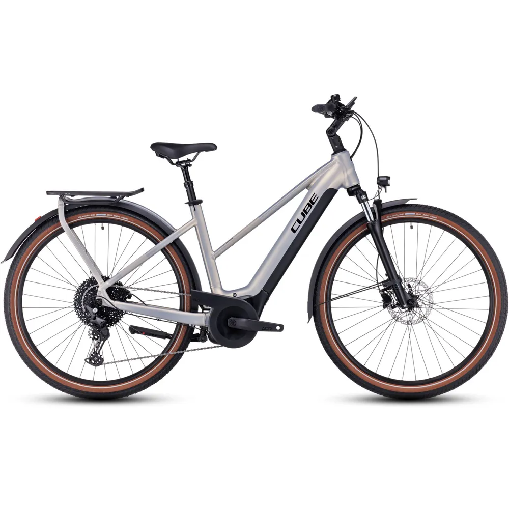 uPRISE Bikes Cube Touring Hybrid Pro 625 Trapeze 2024 Electric Hybrid Bike - Silver | Price match, 365 day return s, 18-Month Warranty, Finance Available & Free UK Delivery