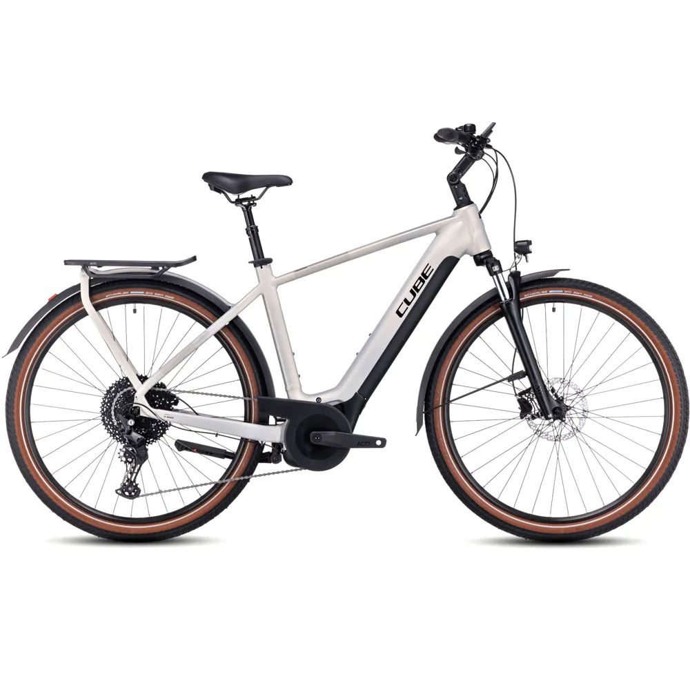 uPRISE Bikes Cube Touring Hybrid Pro 625 2024 Electric Hybrid Bike - Silver/Black | Price match, 365 day return s, 18-Month Warranty, Finance Available & Free UK Delivery