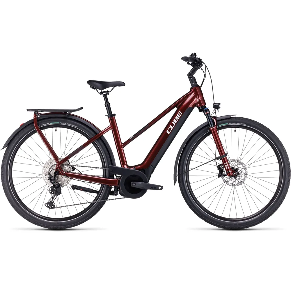 uPRISE Bikes Cube Touring Hybrid Exc 625 Trapeze 2024 Electric Hybrid Bike - Red | Price match, 365 day return s, 18-Month Warranty, Finance Available & Free UK Delivery