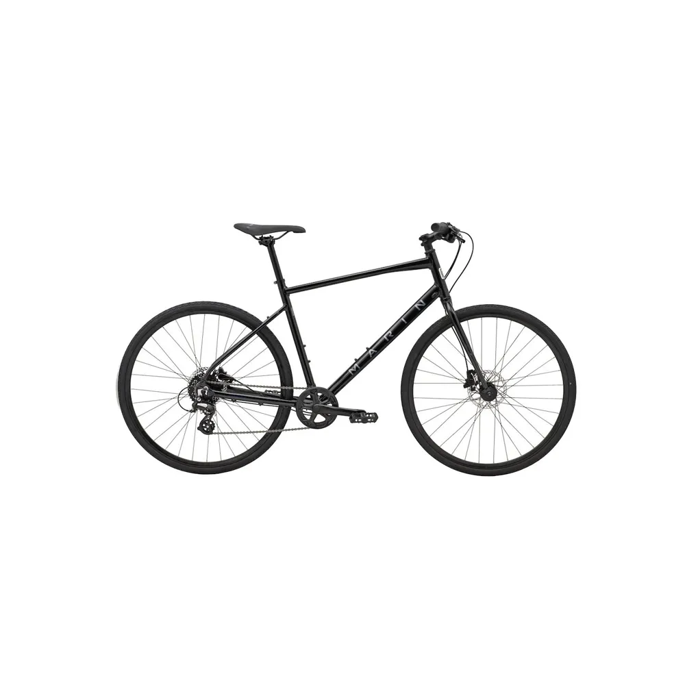 uPRISE Bikes Marin Presidio 1 2025 Hybrid Bike - Black | Price match, 365 day return s, 18-Month Warranty, Finance Available & Free UK Delivery