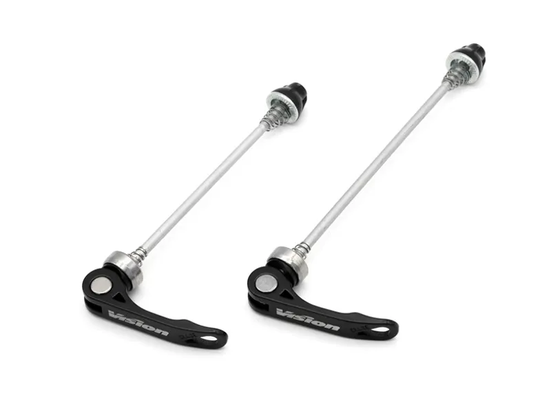 Vision QR-25 Alloy Quick Release Front/Rear Skewer Set - 112/146mm - Black