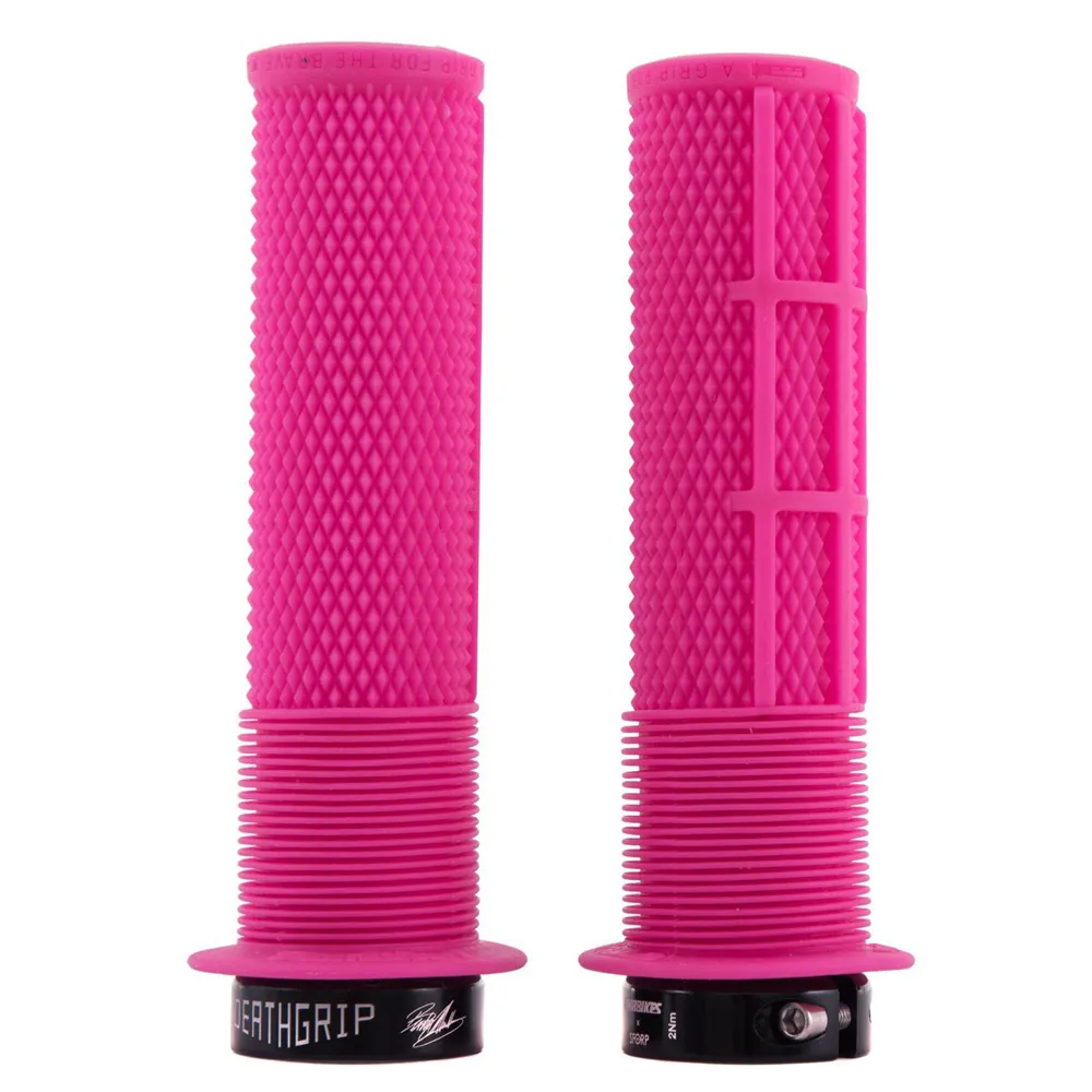 uPRISE Bikes DMR BRENDOG DeathGrip Flange MTB Grips - Thin - Pink | Price match, 365 day return s, 18-Month Warranty, Finance Available & Free UK Delivery