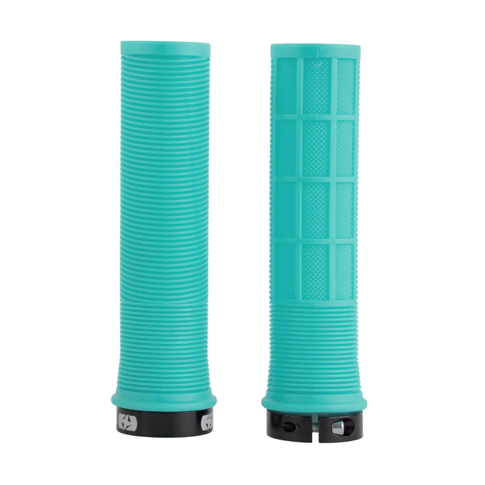 uPRISE Bikes Oxford Driver Lock-On MTB Grips - Turquoise | Price match, 365 day return s, 18-Month Warranty, Finance Available & Free UK Delivery