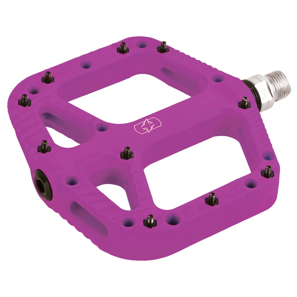 uPRISE Bikes Oxford Loam 20 Nylon Flat MTB Pedals - Purple | Price match, 365 day return s, 18-Month Warranty, Finance Available & Free UK Delivery