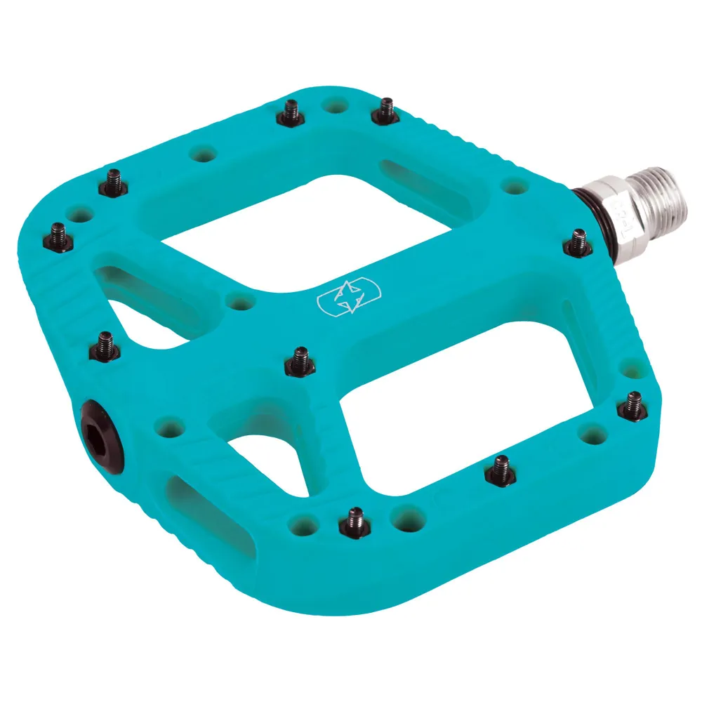 uPRISE Bikes Oxford Loam 20 Nylon Flat MTB Pedals - Turquoise | Price match, 365 day return s, 18-Month Warranty, Finance Available & Free UK Delivery