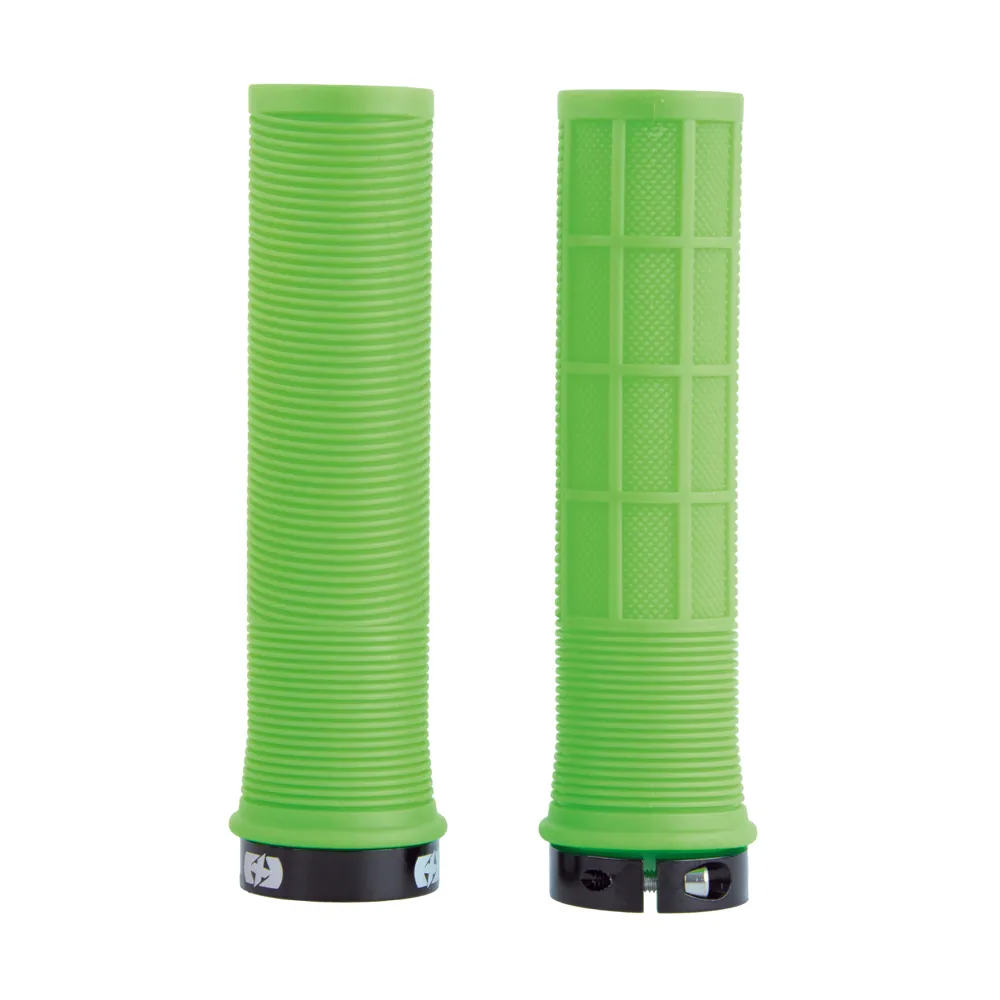 uPRISE Bikes Oxford Driver Lock-On MTB Grips - Green | Price match, 365 day return s, 18-Month Warranty, Finance Available & Free UK Delivery