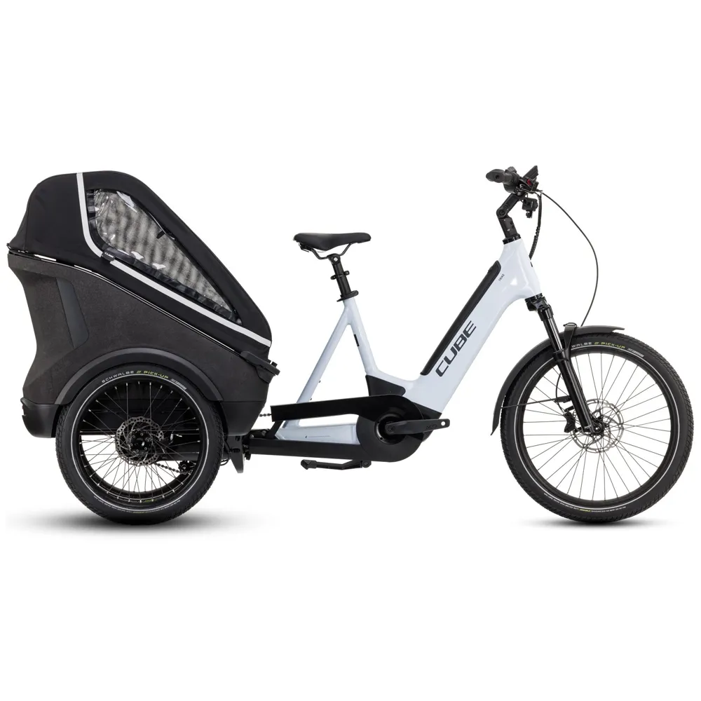 uPRISE Bikes Cube Trike Family Hybrid 1500 20/24W 2025 Electric Cargo Bike - White | Price match, 365 day return s, 18-Month Warranty, Finance Available & Free UK Delivery