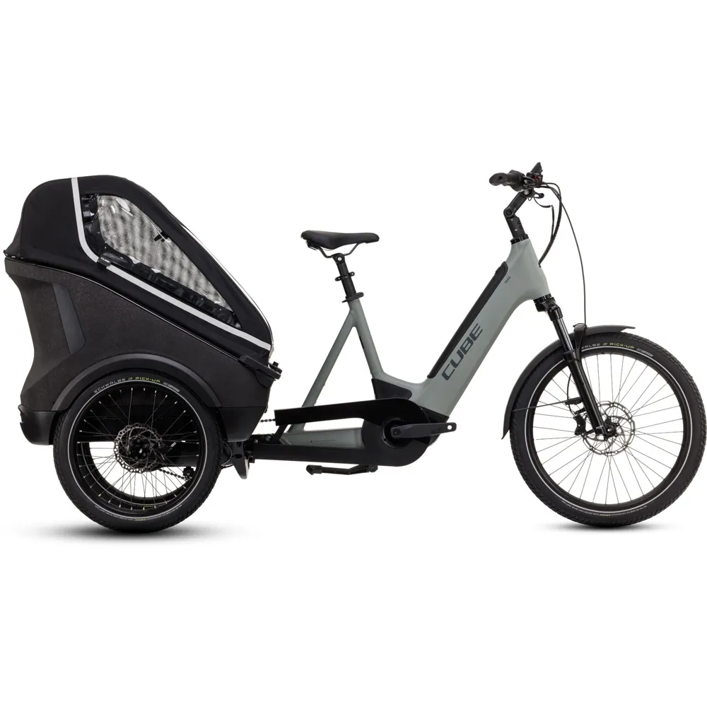 uPRISE Bikes Cube Trike Family Hybrid 1500 20/24W 2025 Electric Cargo Bike - Grey | Price match, 365 day return s, 18-Month Warranty, Finance Available & Free UK Delivery