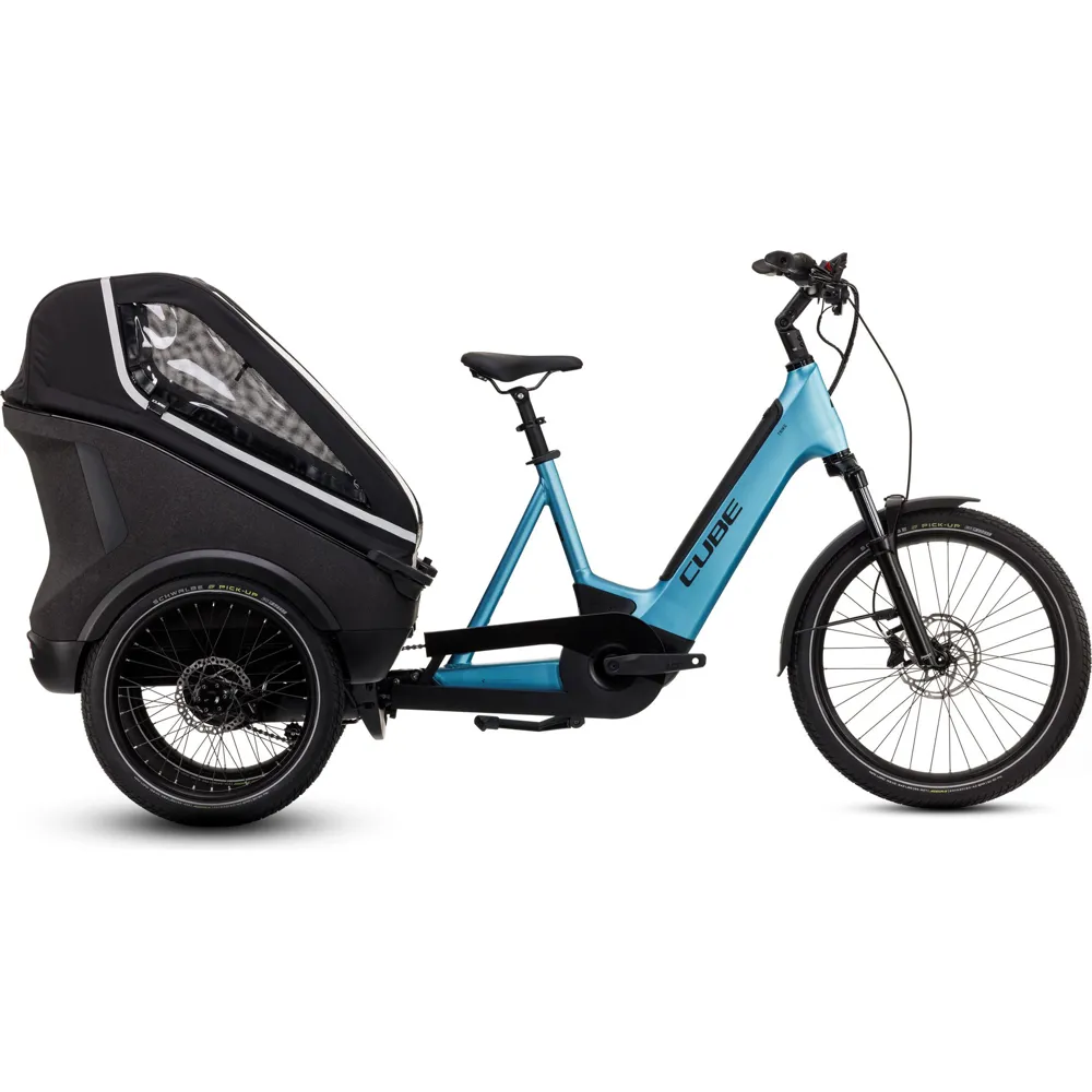 uPRISE Bikes Cube Trike Family Hybrid 1500 20/24W 2025 Electric Cargo Bike - Blue | Price match, 365 day return s, 18-Month Warranty, Finance Available & Free UK Delivery