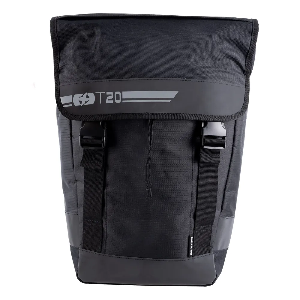 uPRISE Bikes Oxford T20 QR Pannier Bag - 20L - Black | Price match, 365 day return s, 18-Month Warranty, Finance Available & Free UK Delivery