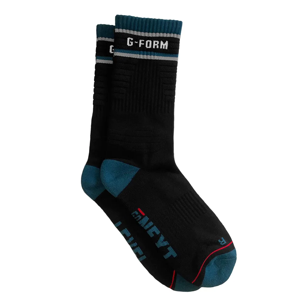 uPRISE Bikes G-Form Mid-Calf Socks - Black/Teal/Grey | Price match, 365 day return s, 18-Month Warranty, Finance Available & Free UK Delivery