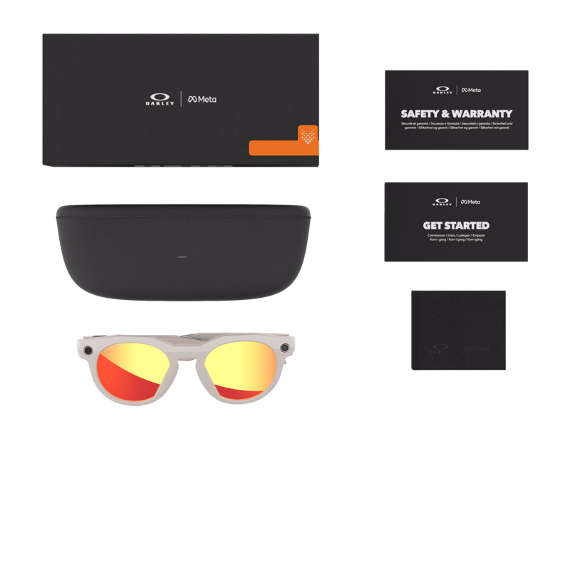 Oakley Meta HSTN Sunglasses - Warm Grey/Prizm Ruby-6