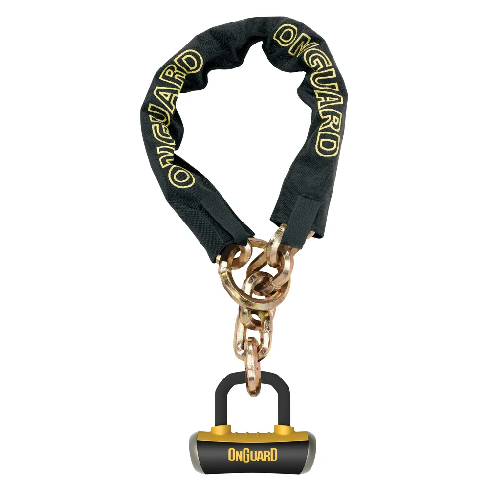 uPRISE Bikes Onguard Mastiff LP Chain Loop Lock - 130 x 10cm - Gold Sold Secure | Price match, 365 day return s, 18-Month Warranty, Finance Available & Free UK Delivery