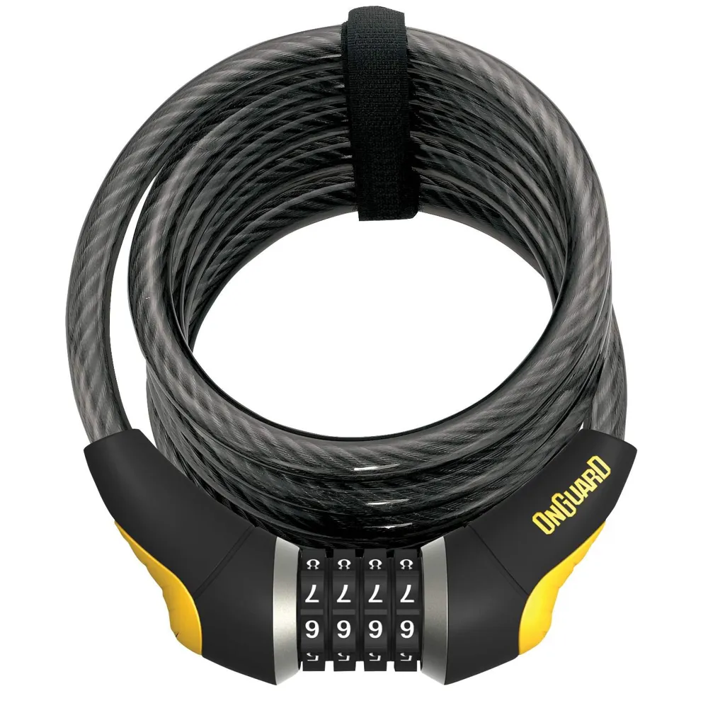 uPRISE Bikes Onguard OnGuard Doberman Lock Combo Coil Lock - 185cm X 12mm | Price match, 365 day return s, 18-Month Warranty, Finance Available & Free UK Delivery