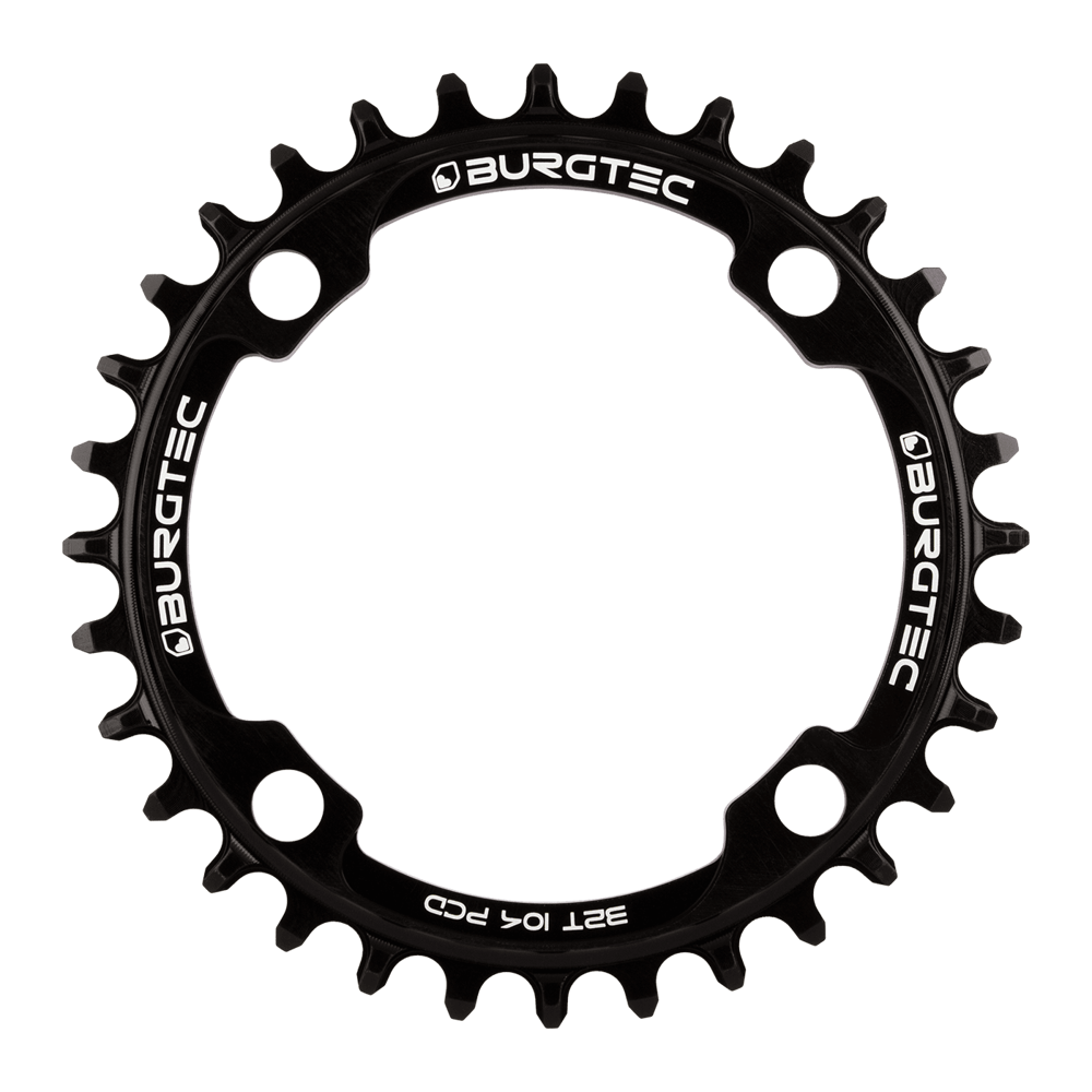 uPRISE Bikes Burgtec 104mm BCD Thick Thin Chainring - Burgtec Black | Price match, 365 day return s, 18-Month Warranty, Finance Available & Free UK Delivery