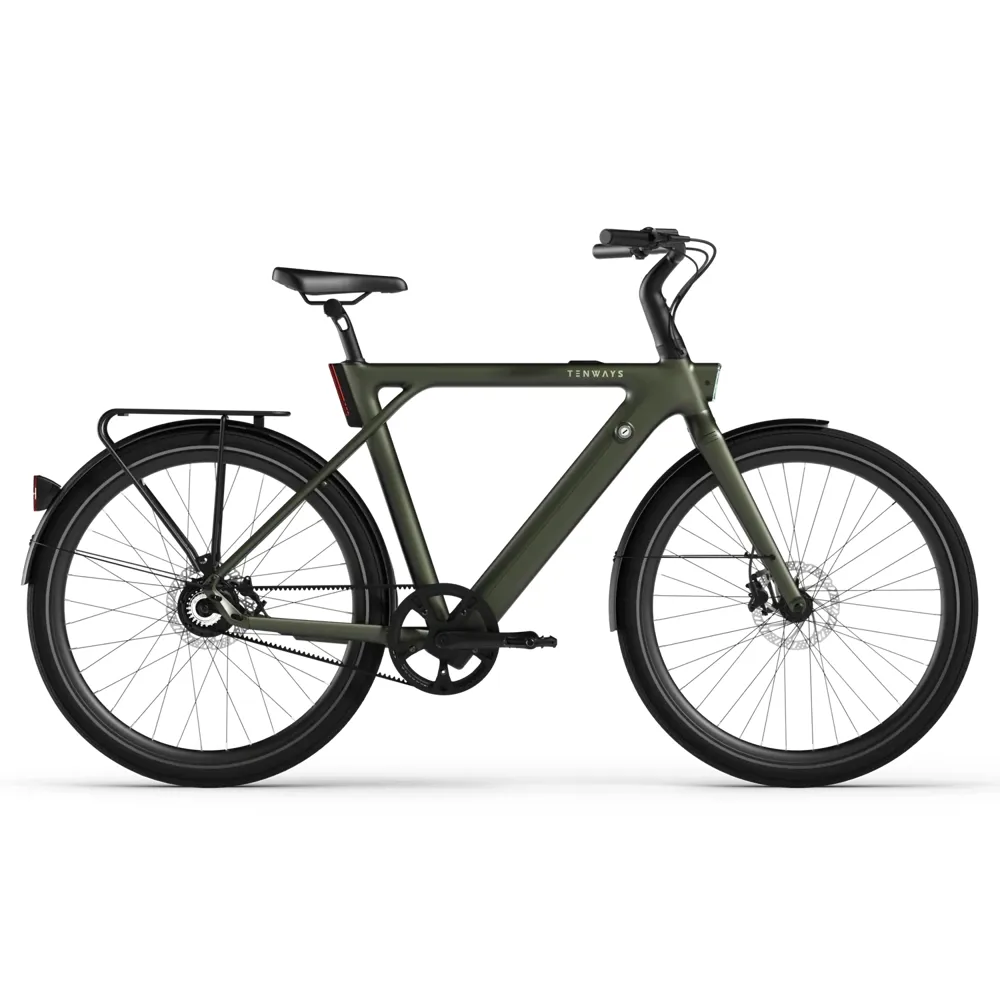 uPRISE Bikes Tenways CGO009 2025 Electric Hybrid Bike - 57cm - Olive Green | Price match, 365 day return s, 18-Month Warranty, Finance Available & Free UK Delivery