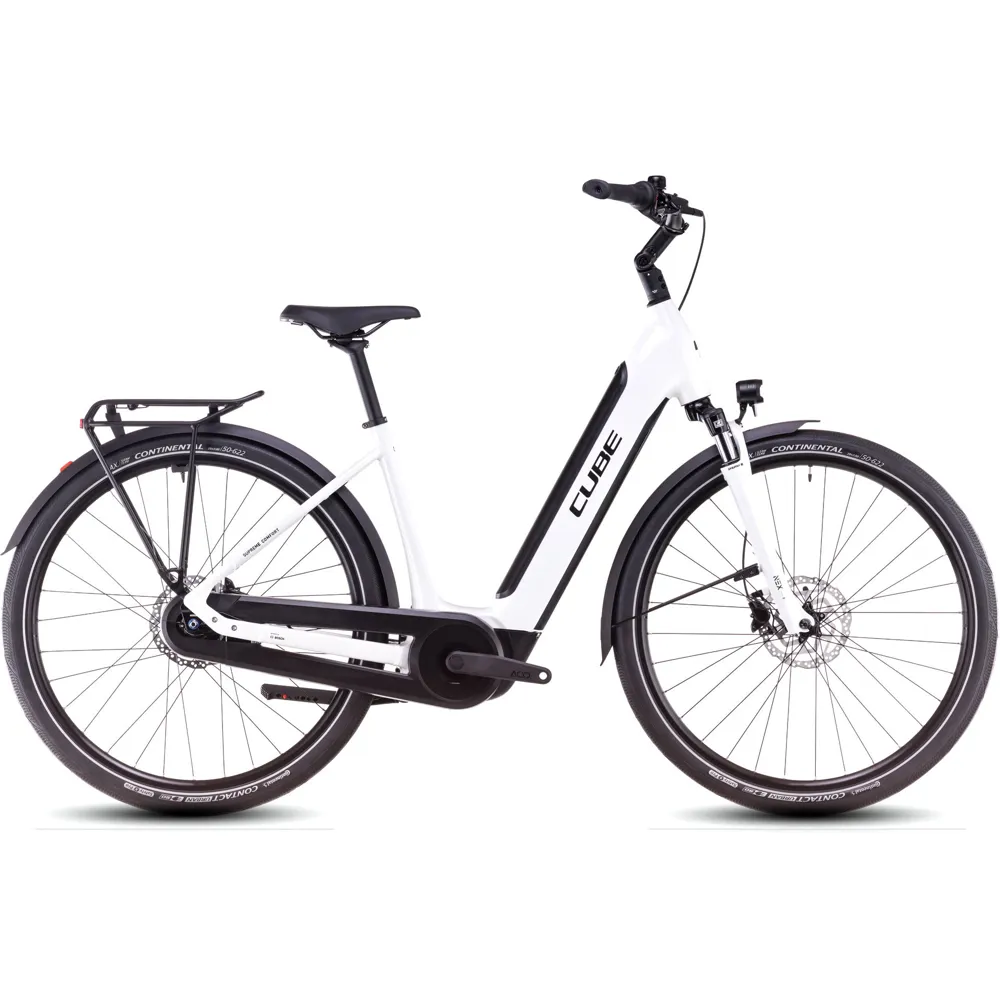 uPRISE Bikes Cube Supreme Hybrid Comfort One 500 2025 Electric Bike - Metallic White | Price match, 365 day return s, 18-Month Warranty, Finance Available & Free UK Delivery