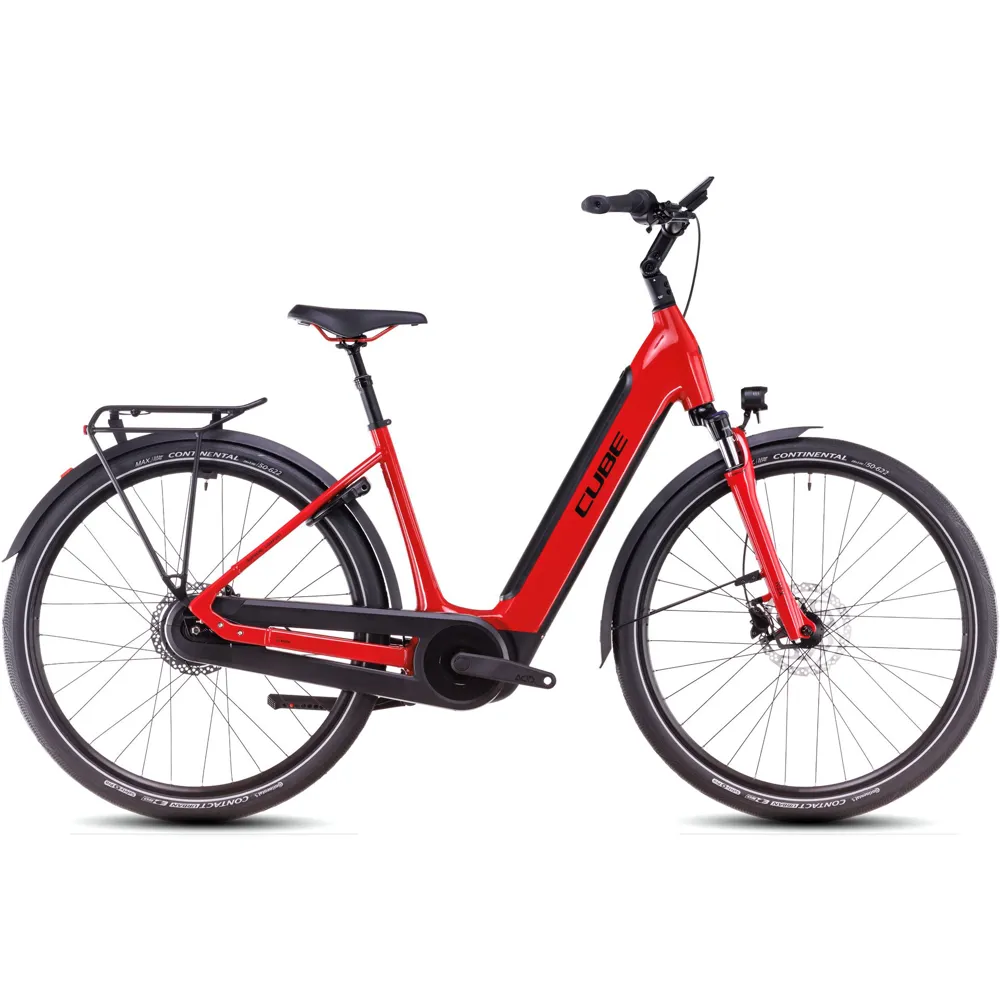 uPRISE Bikes Cube Supreme Hybrid Comfort Pro 500 2025 Electric Bike - Fire Red | Price match, 365 day return s, 18-Month Warranty, Finance Available & Free UK Delivery