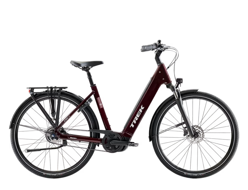 Trek District+ 4 N5 B LS 2027 Electric Hybrid Bike - Cobra Blood