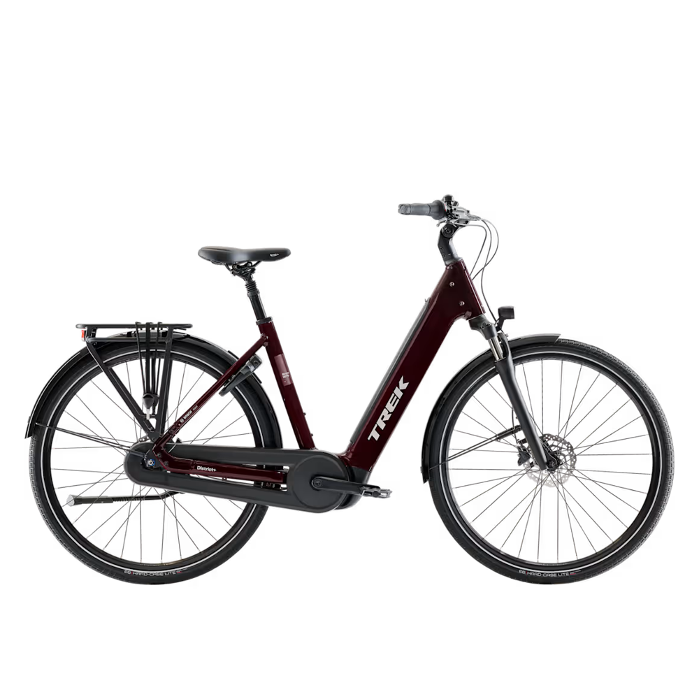 uPRISE Bikes Trek District+ 3 N7 360 LS 2027 Electric Hybrid Bike - Cobra Blood | Price match, 365 day returns, 18-Month Warranty, Finance Available & Free UK Delivery