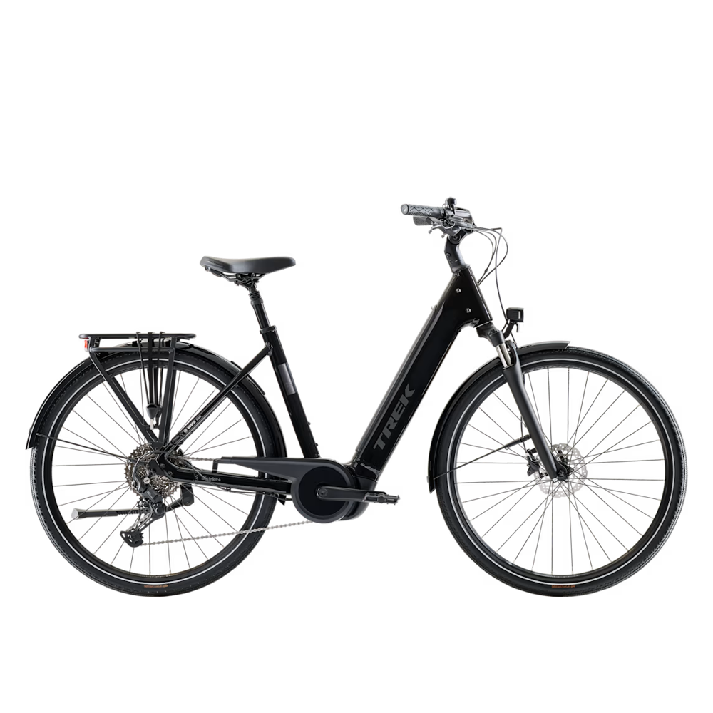 uPRISE Bikes Trek District+ 4 R10 LS 2027 Electric Hybrid Bike - Dark Star | Price match, 365 day returns, 18-Month Warranty, Finance Available & Free UK Delivery
