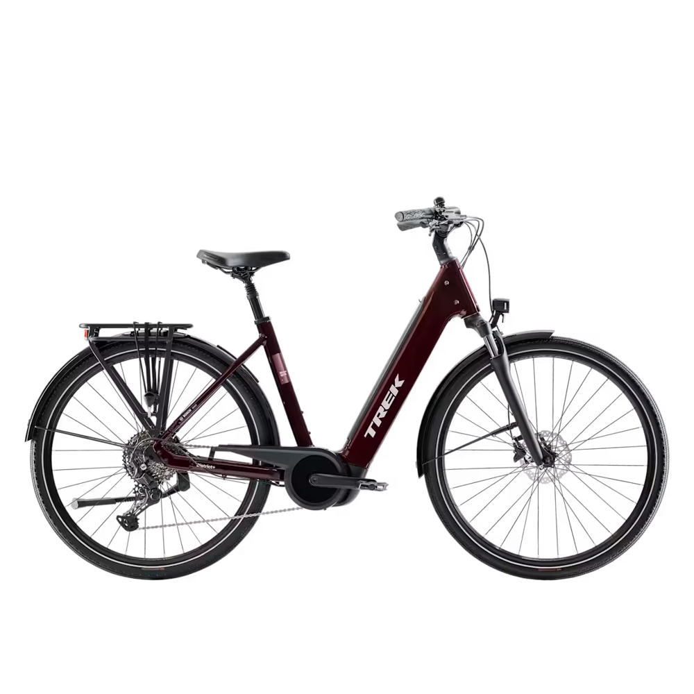 uPRISE Bikes Trek District+ 4 R10 LS 2027 Electric Hybrid Bike - Cobra Blood | Price match, 365 day returns, 18-Month Warranty, Finance Available & Free UK Delivery