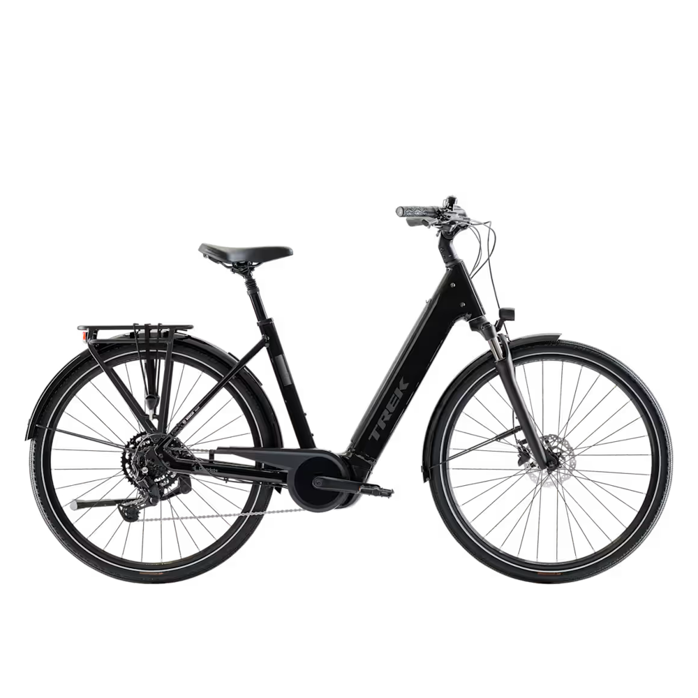 uPRISE Bikes Trek District+ 3 R9 360 LS Electric Hybrid Bike - Dark Star | Price match, 365 day returns, 18-Month Warranty, Finance Available & Free UK Delivery