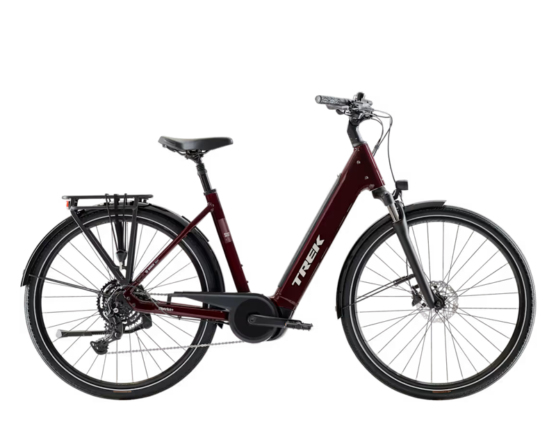 Trek District+ 3 R9 360 LS Electric Hybrid Bike - Cobra Blood