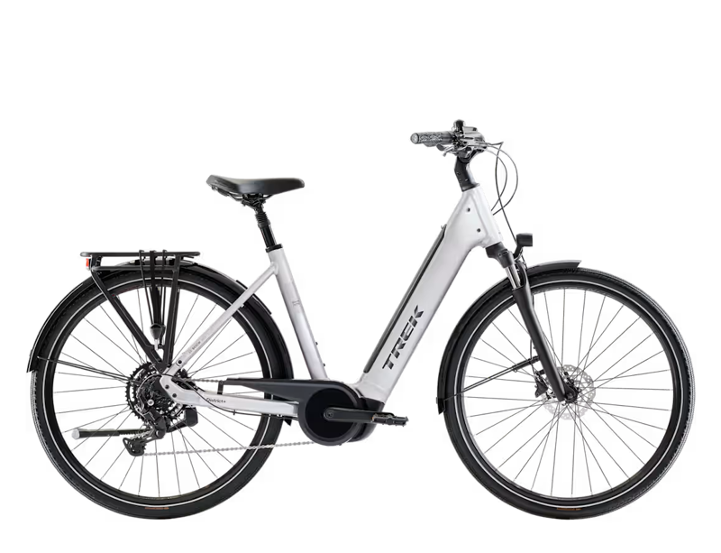 Trek District+ 3 R9 360 LS Electric Hybrid Bike - Lunar Silver