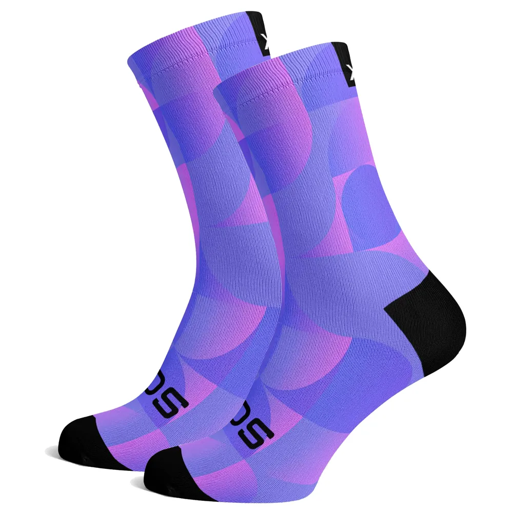 uPRISE Bikes Sox Footwear Solid Premium Crew Socks - Purple | Price match, 365 day return s, 18-Month Warranty, Finance Available & Free UK Delivery