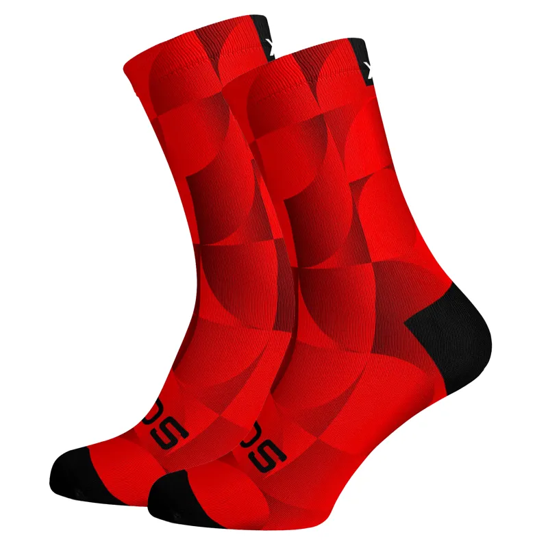 Sox Footwear Solid Premium Crew Socks - Red