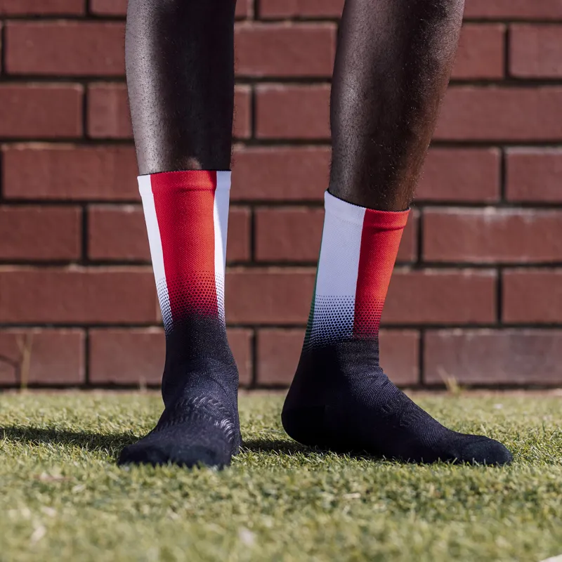 Sox Footwear Italy Flag Black Premium Crew Socks-1