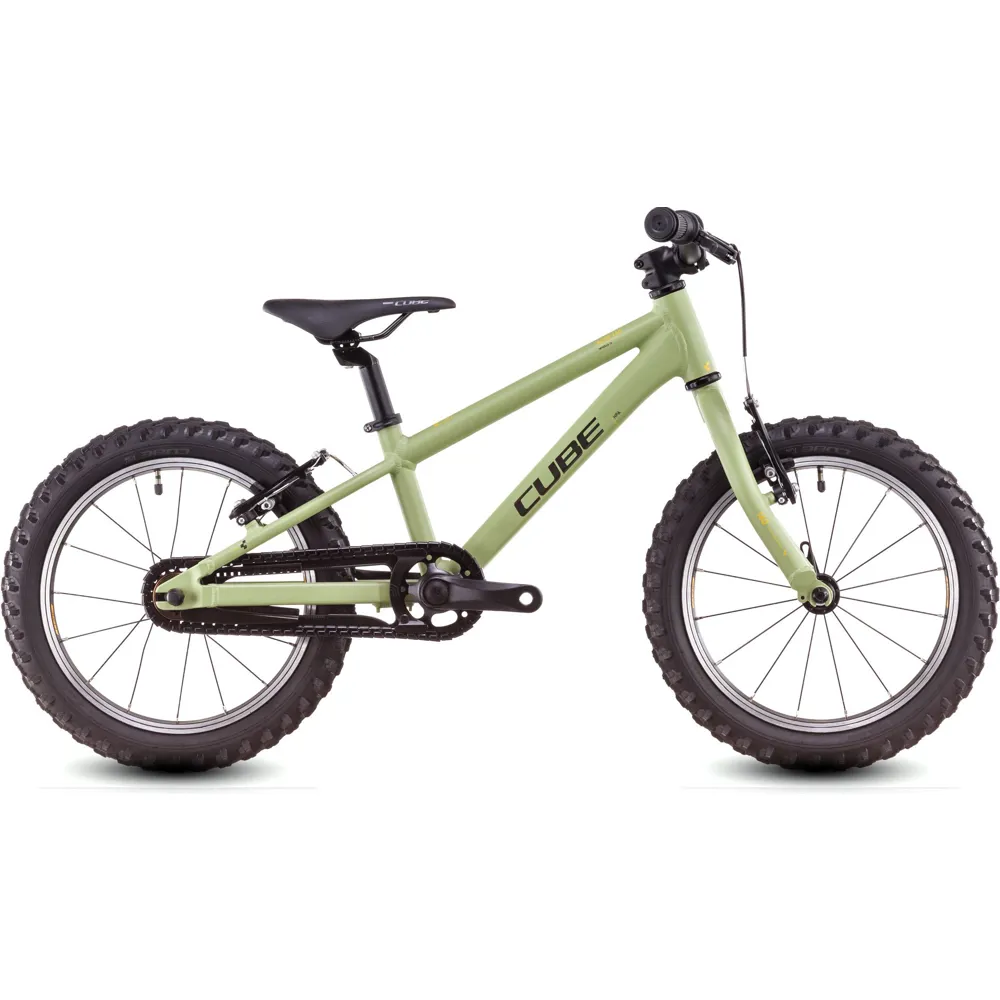 uPRISE Bikes Cube Acid 160 16w 2025 Kid's Bike - Light Olive/Orange | Price match, 365 day return s, 18-Month Warranty, Finance Available & Free UK Delivery